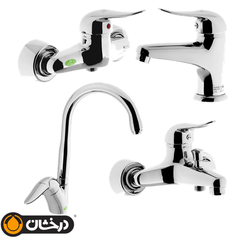 ست شیرآلات درخشان مدل آوا کروم